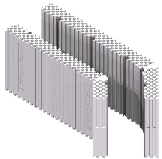 Integraspec 45° Corner unit - assembled view